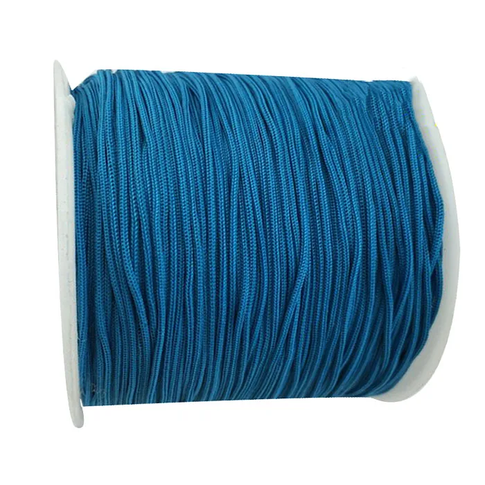 0.4mm Peacock Blue Rattail Braid Nylon Cord-400m/roll-Jewelry Findings Accessories Macrame Rope  Bracelet Beading Cords