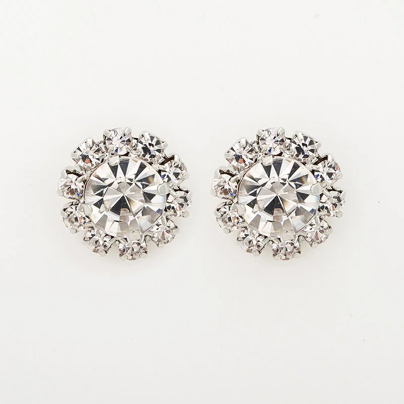 Сверкающие стразы хрустальные серьги циркониевые серьги-гвоздики хит продаж