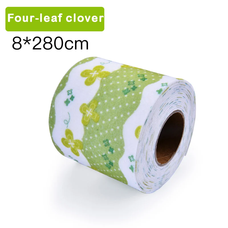FOUR-LEAF 8*280 см, наклейка на стену для кухни, водостойкая и маслостойкая, ПВХ, самоклеющаяся, водонепроницаемая, анти-влажная, для ванной комнаты, мозаика, домашний декор - Цвет: FOUR-LEAF