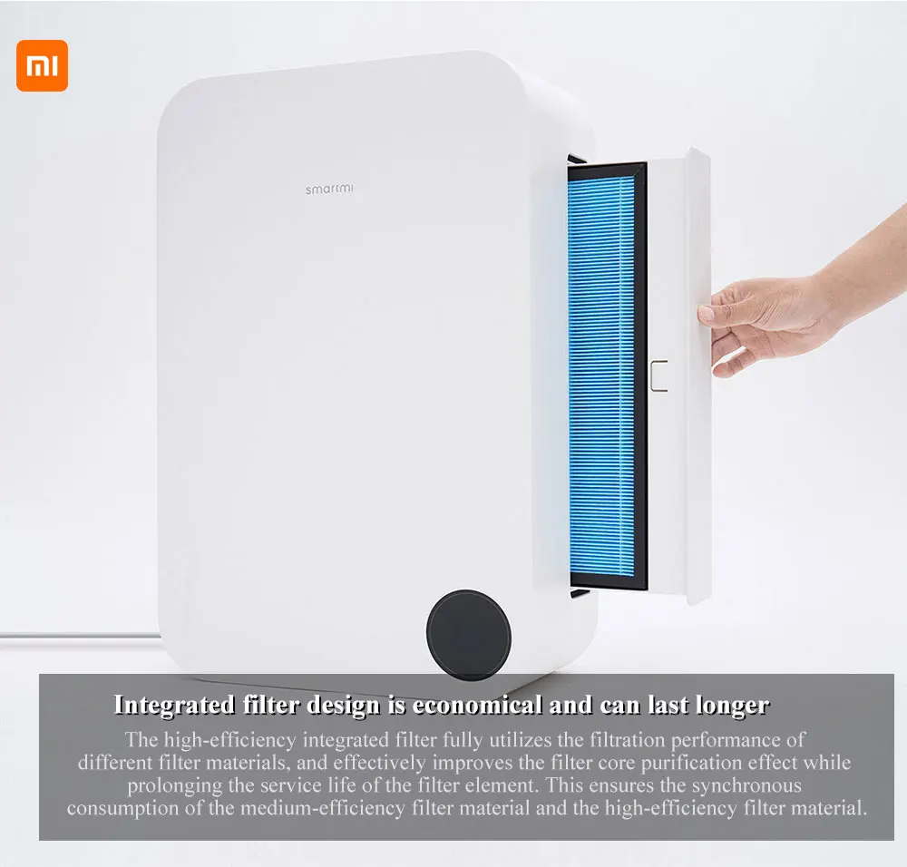 Xiaomi Smartmi XFXTLX01ZM система свежего воздуха Интегрированный фильтр HEPA 13 эффективная фильтрация PM10 PM2.5 экономичный системный фильтр