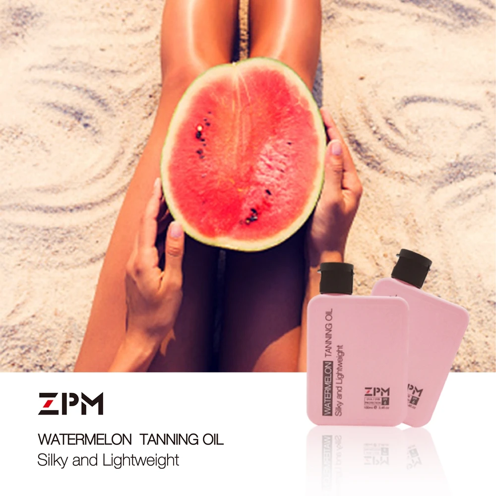 ZPM арбуз/Cacao масло для загара, SPF 6, широкий спектр защиты UVA/UVB, кокосовое масло, Vintam E, гипоаллергенный, 3,4 oz./100mlx2