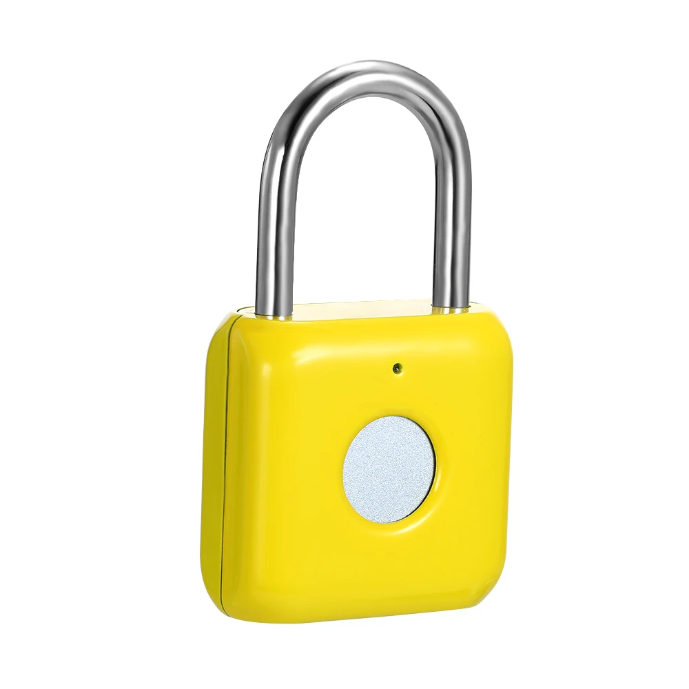 Usb зарядка без ключа отпечатков пальцев замок интеллектуальный электронный без паролей палец сенсорный замок биометрический разблокировка водонепроницаемый - Цвет: Yellow