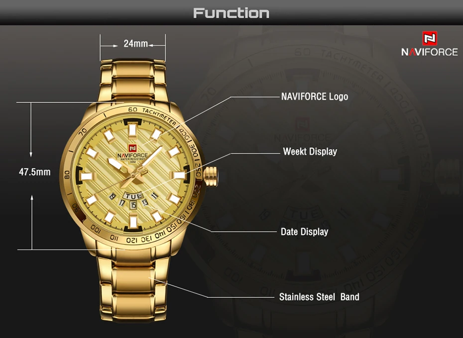 Relogio Masculino NAVIFORCE часы мужские модные водонепроницаемые кварцевые военные из