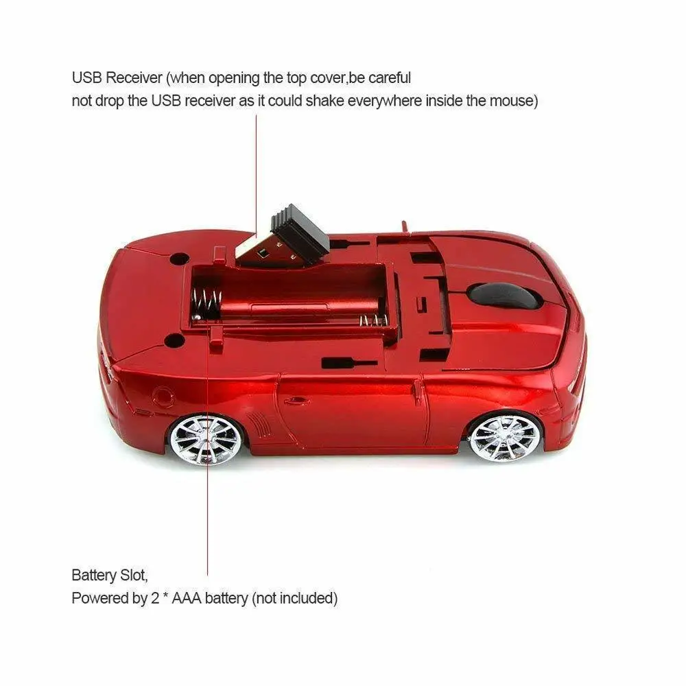 Беспроводная компьютерная мышь CHYI крутая Спортивная Автомобильная с USB