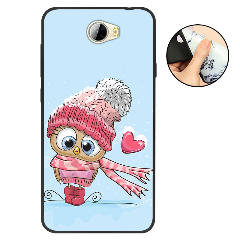 T14 Для huawei Y5 II чехол для huawei Y5 2 Y5II CUN-L21 CUN-U29 задняя крышка Y6 II Компактный Мягкий ТПУ силиконовый чехол для Honor 5A LYO-L21 черный - Цвет: T14