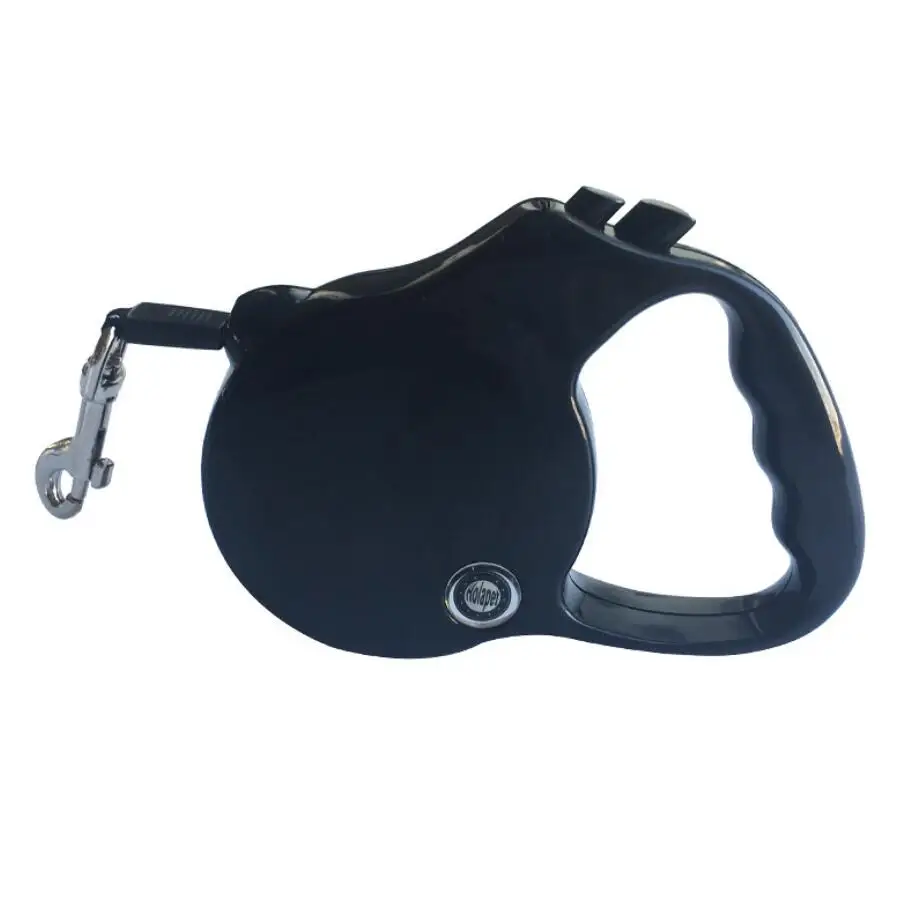 black 3M/5M/6M Reflective Dog Leash Automatic Dog Puppy Cat Traction Rope Belt Collar Harness Lead for Small Medium Dogs Pets Leashes - Color: black