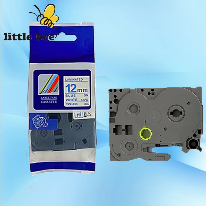 Blue on White Многоцветная совместимая ламинированная tze 231 tze231 12 мм черная на белой ленте tze-231 TZ-231 для принтера brother p-touch tze-131 - Цвет: Blue on White