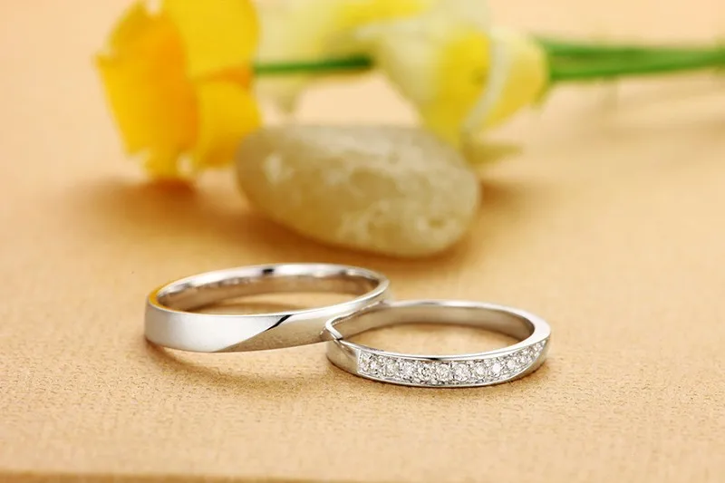 ZOCAI harb Of Love Real 0.11Ct Сертифицированный i-J/SI обручальные кольца кольцо его и ее кольцо с бриллиантами платина Pt950 Q00447AB