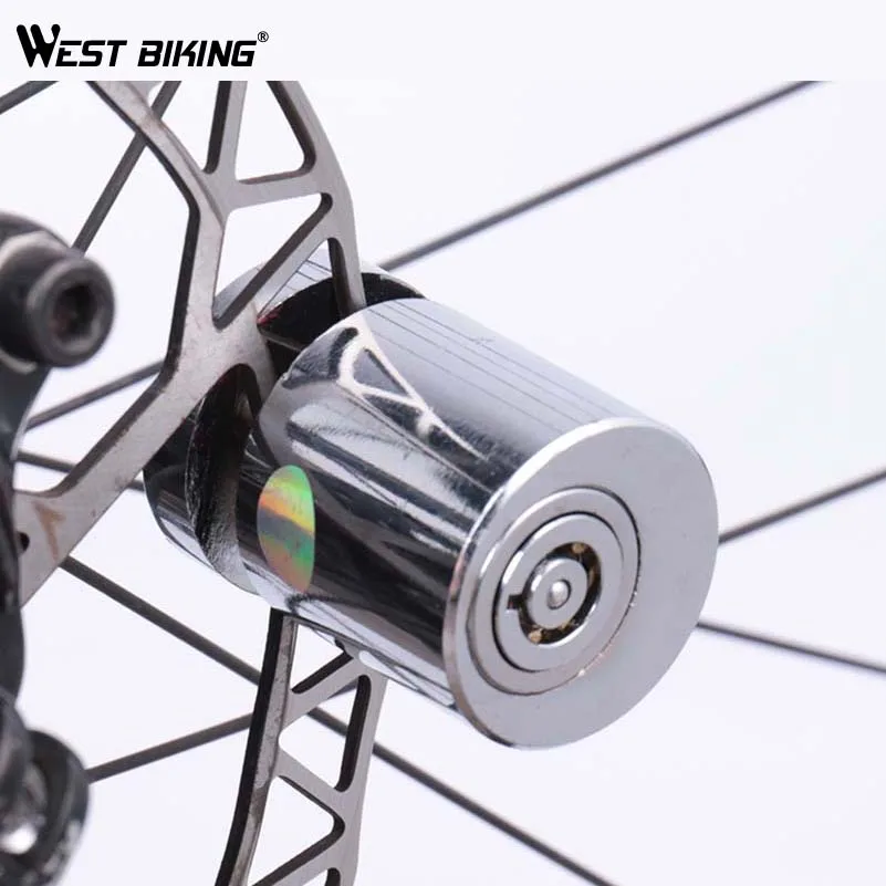 WEST BIKING мини дисковый тормозной замок Противоугонный мотоцикл велосипед