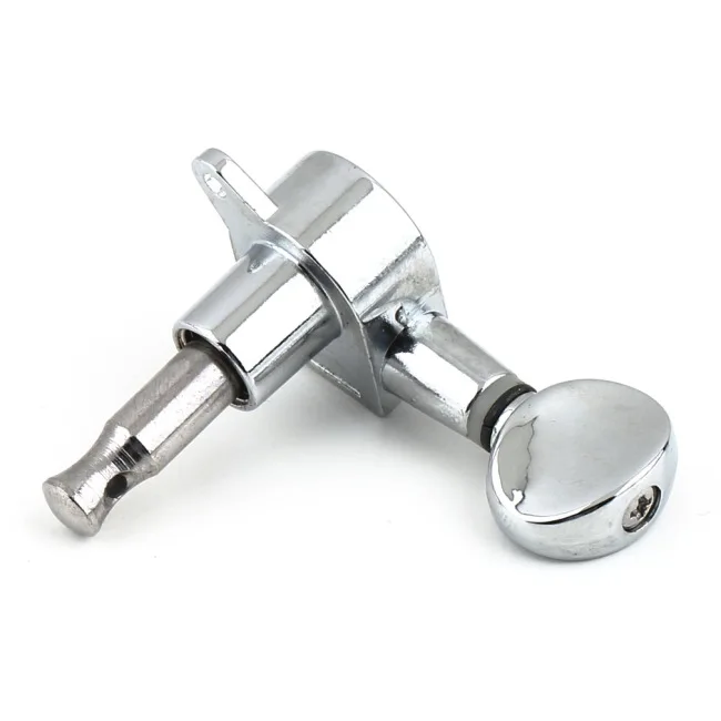 Серебристый 3 Left 3 Righ Chrome Inline Guitar String Tuning Pegs Tuners Machine Head Professional Durable Head For Acoustic Electric Guitar - Цвет: Серебристый