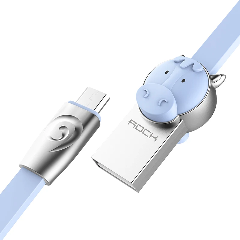 ROCK Micro USB кабель для Xiaomi Зодиак шаблон Быстрая зарядка кабель для samsung htc huawei LG sony Nokia Android устройства - Цвет: Horse