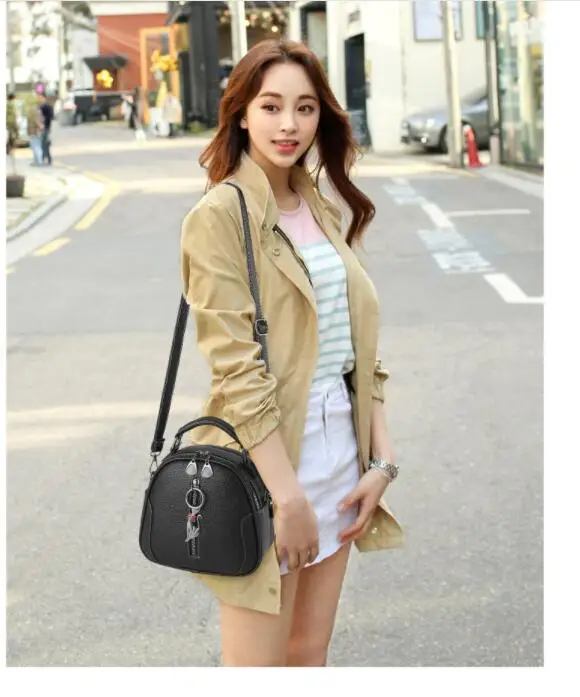 High Quality solid PU Leather Women Bag Ladies Crossbody Messenger Shoulder Bags Vintage Handbags kitten ornaments FC-98