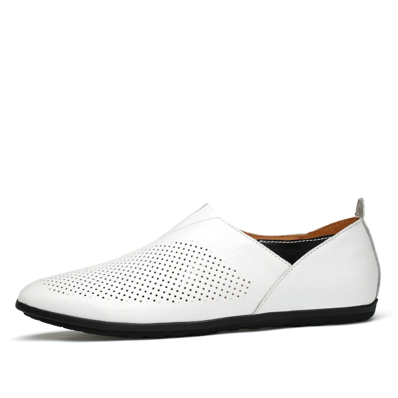 2017 HYLOUTO Натуральный Корова Натуральная Кожа Мужчины Оксфорды Обувь Дышащая