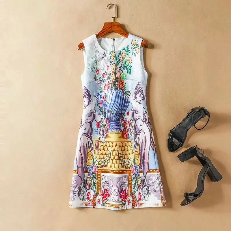 Женские летние платья 2020 Подиумные Повседневные мини высокого качества с