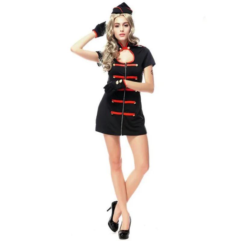 Women Lady Black Sexy Nurse Cosplay Costume Game Uniform Nightclub Dance Performance Costumes Halloween Party Dress Decor|Праздничные