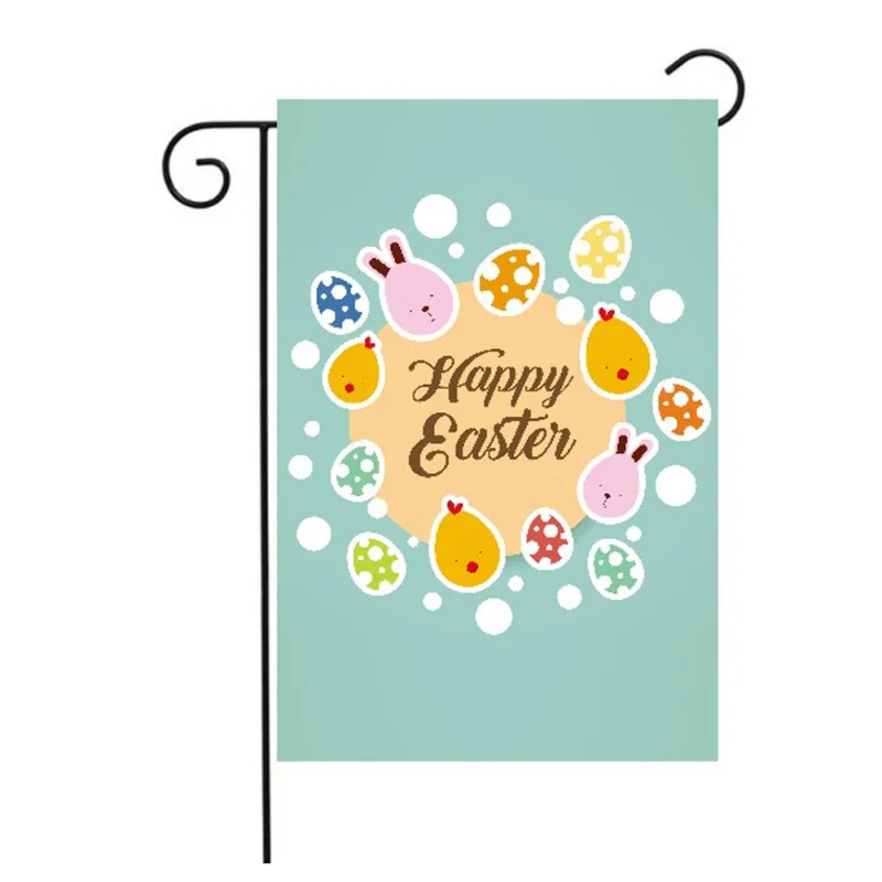 Пасхальный Садовый флаг для дома улицы яйца цветы кролик двор украшение баннер