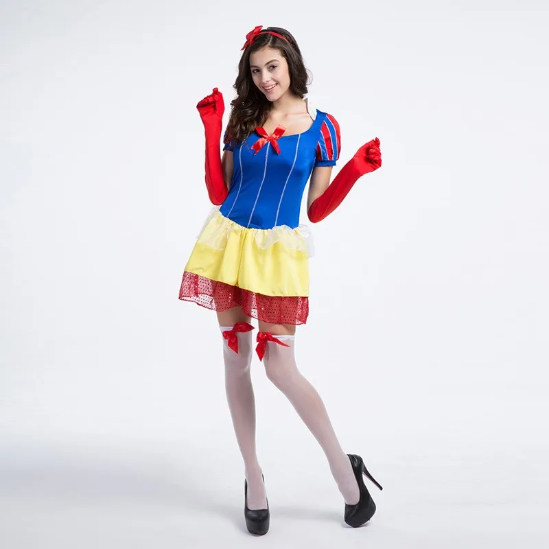 Lovely Girls Princess Dress Party Gown Halloween Cute Snow White Costume For Women Vestidos | Тематическая одежда и