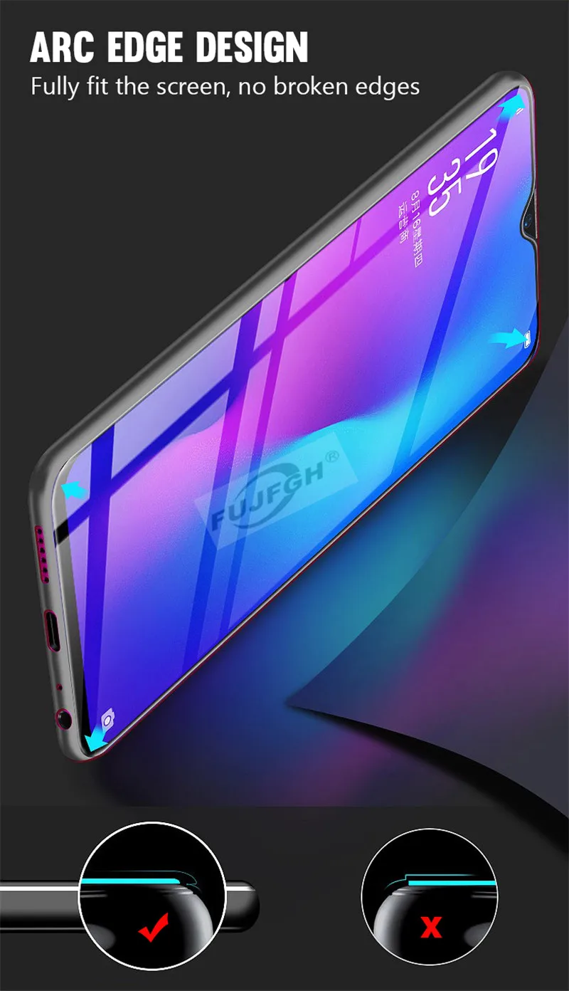20D закаленное стекло для OPPO F5 F7 F9 A73 V15 защита экрана полное покрытие для OPPO R17 F11 Pro R15 R13 R17 одна защитная пленка