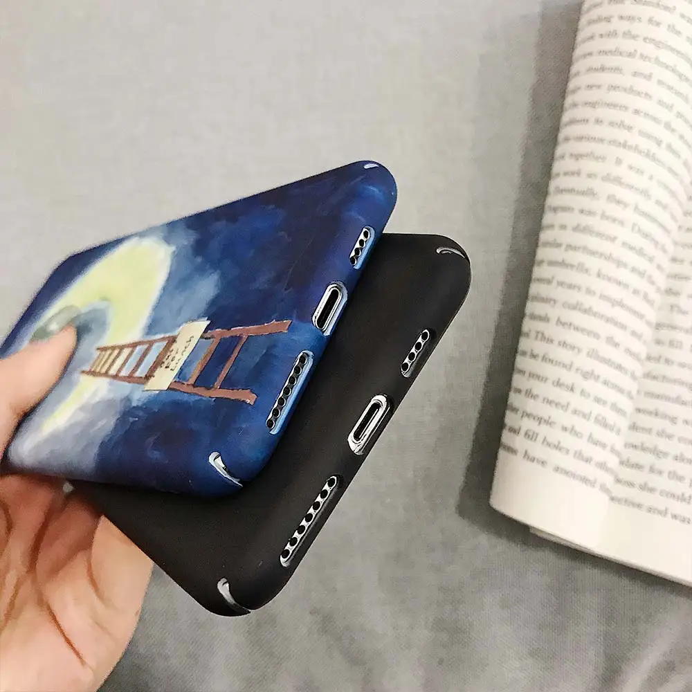 Чехол KISSCASE Moonlight с узором для iPhone 7 8 X XR XS Max 6 полностью Облегающий мягкий ночной