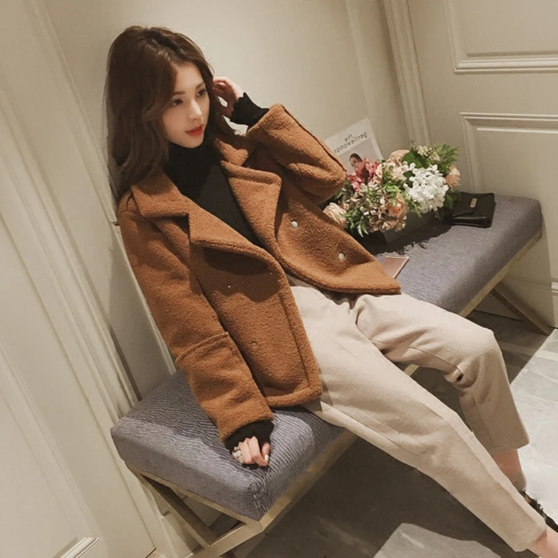 Женская флисовая куртка veste femme осенняя Повседневная укороченная куртка-бомбер с
