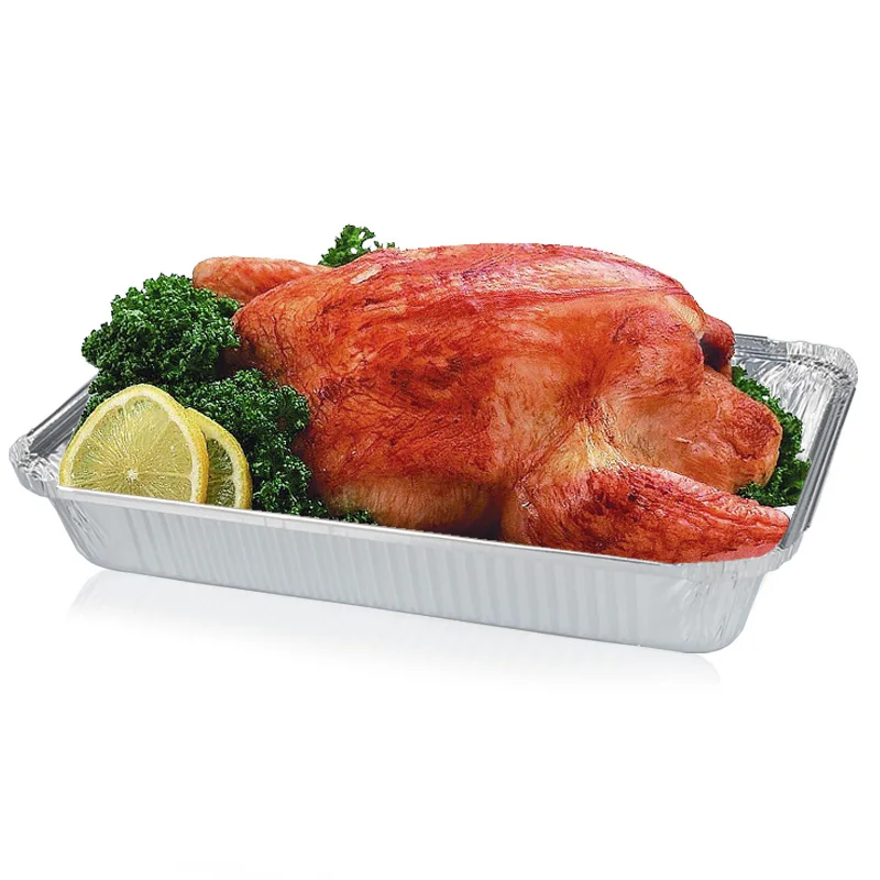 Одноразовая упаковка для барбекю из алюминиевой фольги 10 шт. 800 мл фастфуда