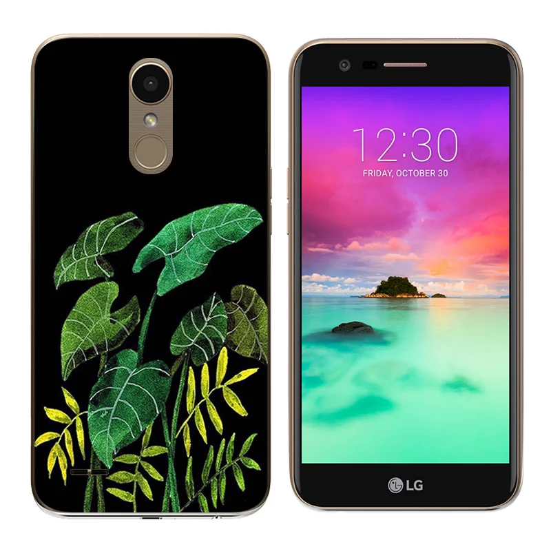 2017 чехол для LG K10 мягкий силиконовый ботанический принт LV5/K10 X400 M250 M250N чехлы
