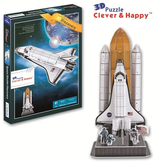discovery Candice guo 3D головоломка DIY игрушка бумажное здание сборка солнечной системы космическая станция спутниковая модель KOMPSAT-2 подарок на день рождения ребенка 1 шт - Цвет: discovery