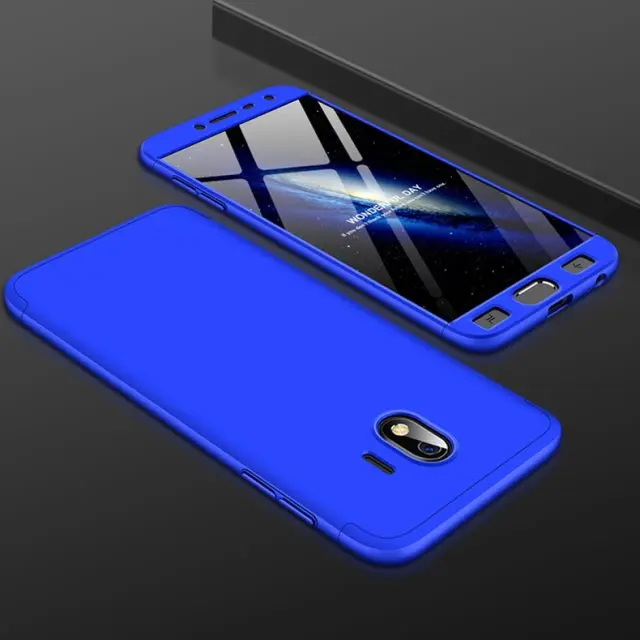 Для samsung Galaxy J4 чехол funda противоударный бампер Защита для samsung J 4 J400 J400F J400G задний чехол s coque 5,5" - Цвет: blue