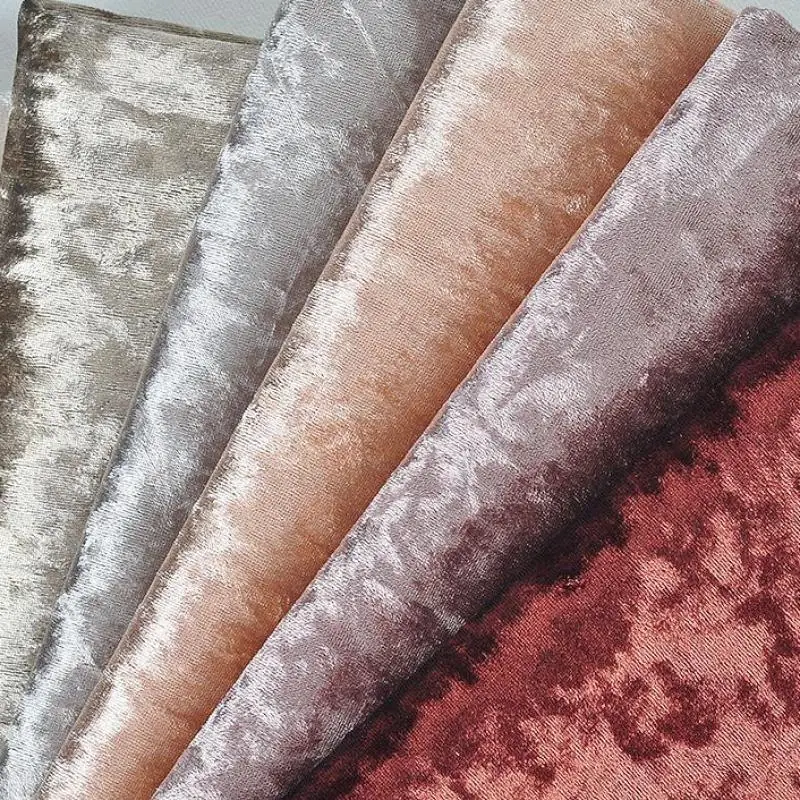 Бархатная ткань для штор обивка занавесок розового красного цветов 1 метр |