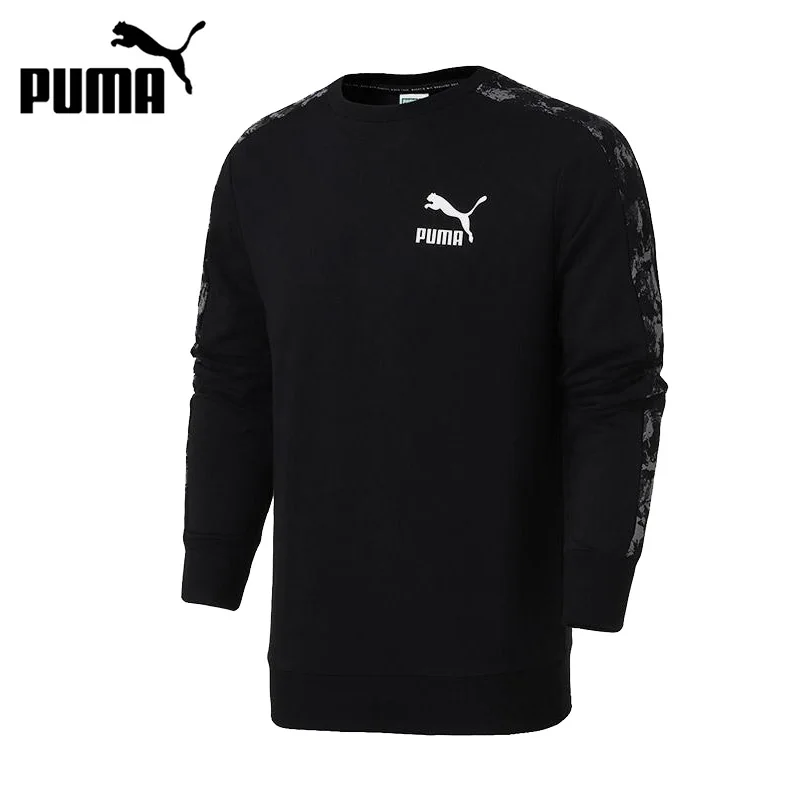 Оригинальный Новое поступление 2018 PUMA классика T7 Logo Crew TR Для мужчин пуловер Майки