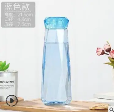 Хрустальная бутылка для воды, креативные бутылки, чашка, бутылка с драгоценными камнями, дорожная бутылка, прозрачная стеклянная бутылка для сока воды для женщин