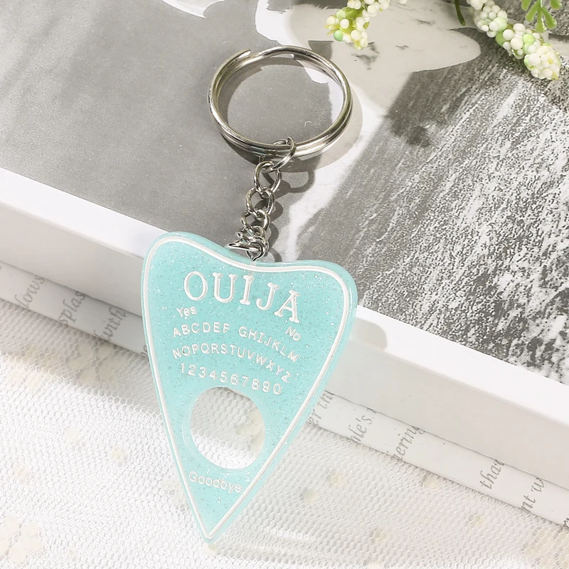 1 шт. Ouija planchette блестящая смола брелок-Шарм Ouija брелок Ouija доска Брелок Сумочка талисманы для женщин