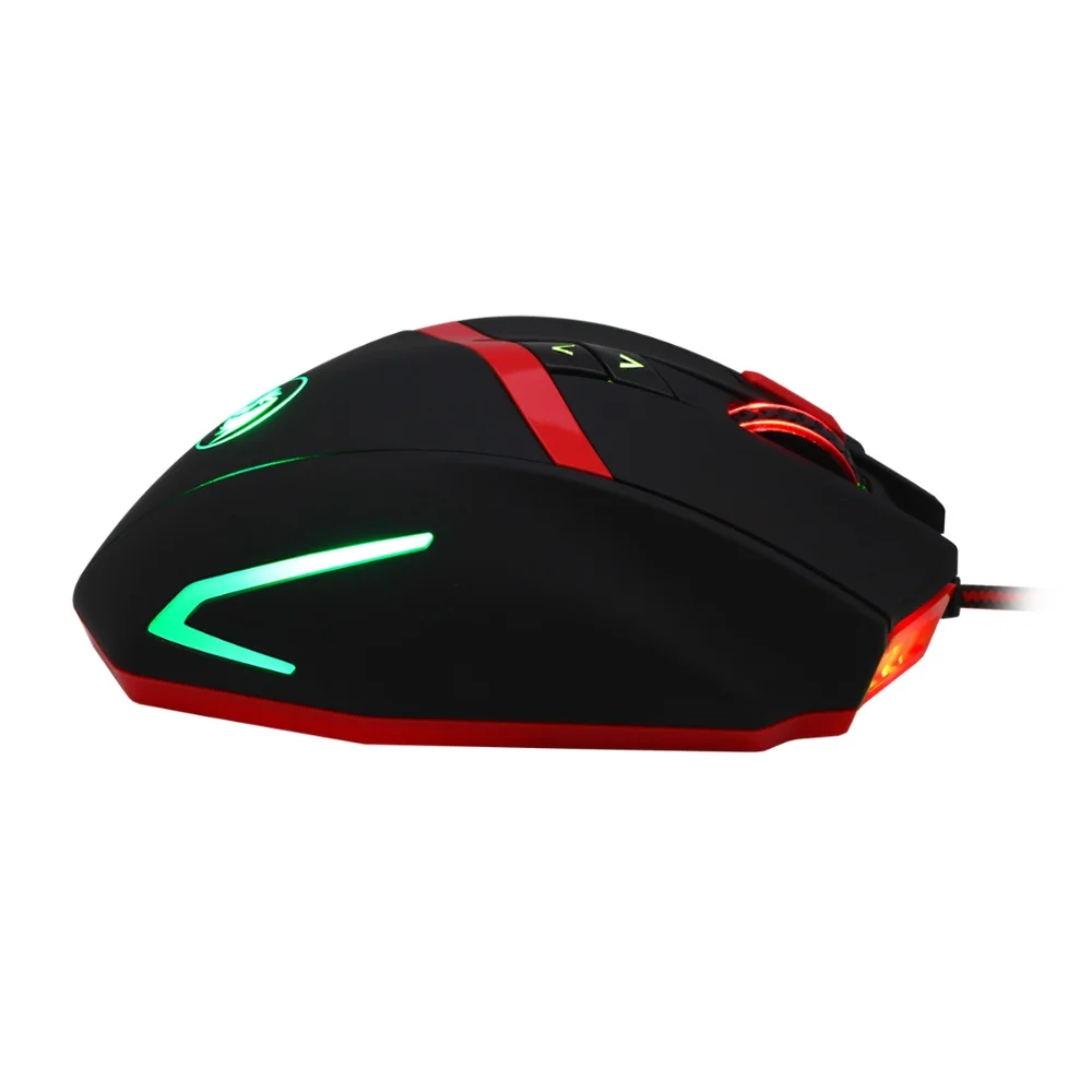 Redragon M801 Mammoth 16400 dpi программируемые кнопки лазерная игровая мышь Эргономичный дизайн для ПК компьютера настольного геймера