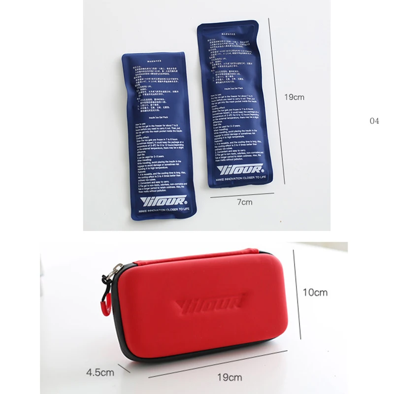 

Medical Insulated Bag New Insulin Portable Refrigerated Bag Ice Bag Drug Cooler Bag Environmentally 1 Box Of 2 Ice Packs