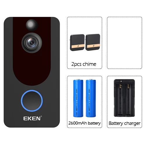 Option5 V7 Смарт IP 1080P видеодомофон wifi видео дверной звонок камера для квартиры ИК сигнализация беспроводная камера безопасности - Цвет: Option5