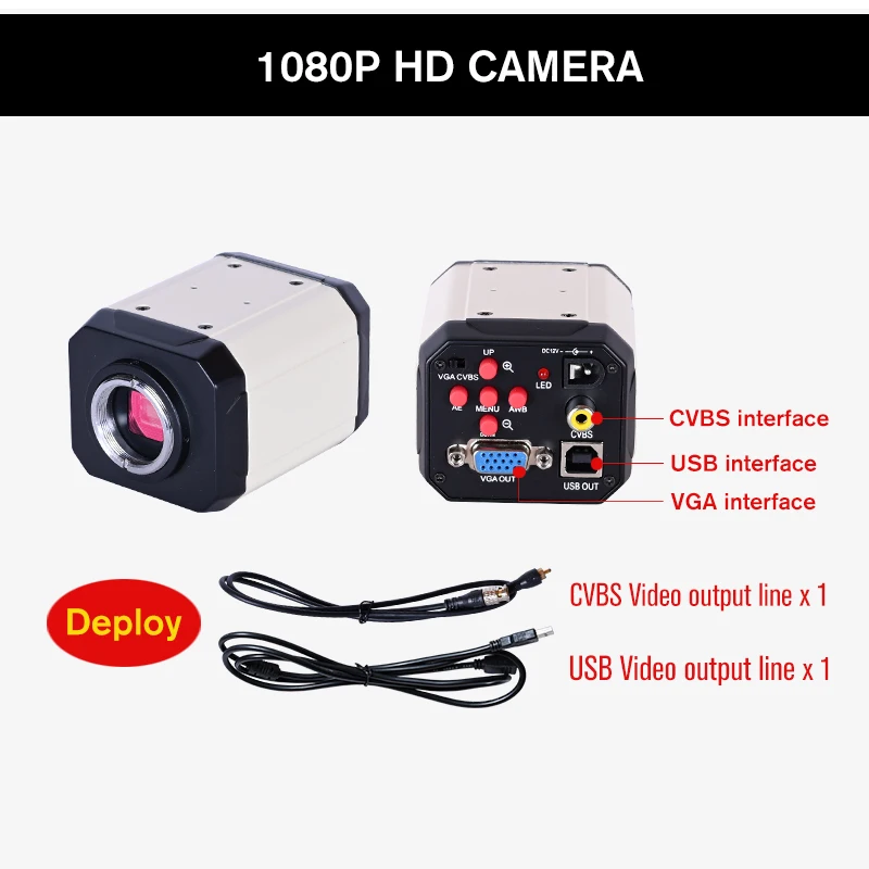 Тринокулярный электронный цифровой микроскоп 21MP HD 1080P USB CVBS VGA с адаптером 3 5 90x + 1/3