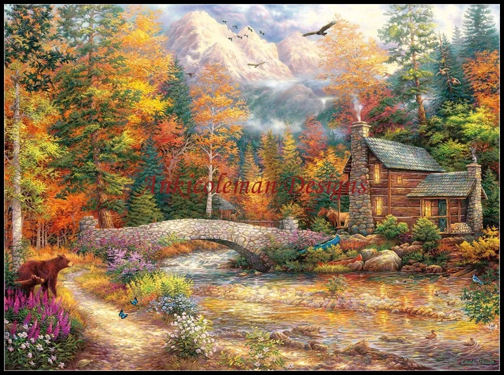 

Needlework for embroidery DIY French DMC High Quality - Counted Cross Stitch Kits 14 ct Oil painting - Call of the Wild