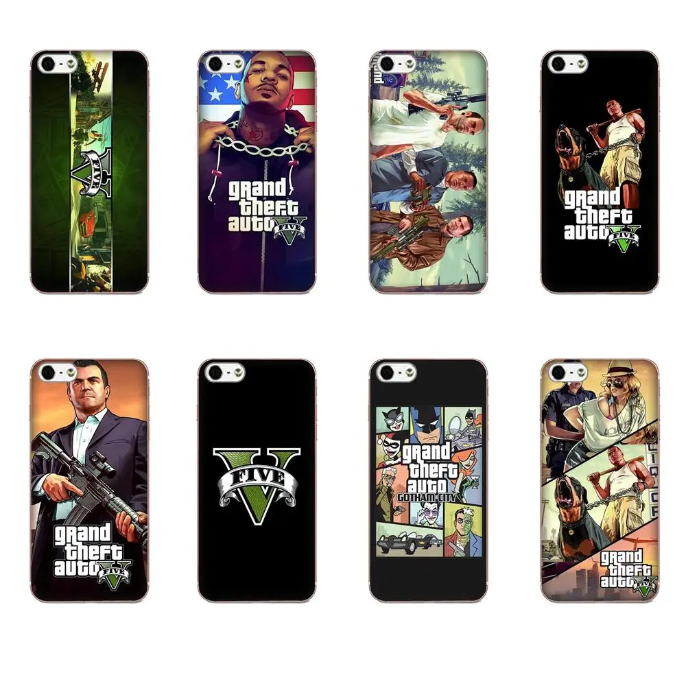 Цветной чехол для Huawei P7 Honor 4C 5A 5C 5X 6 6C 6A 6X 7 7X 8 9 V8 V10 Y3II Y5II Y6II G8 Play Lite Grand Theft Auto