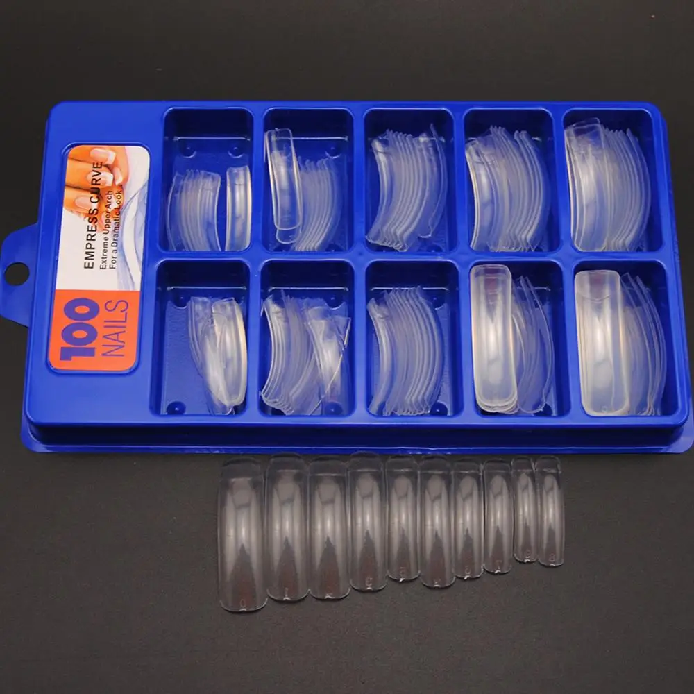 100 шт./кор. накладные ногти наконечники искусственные длинные