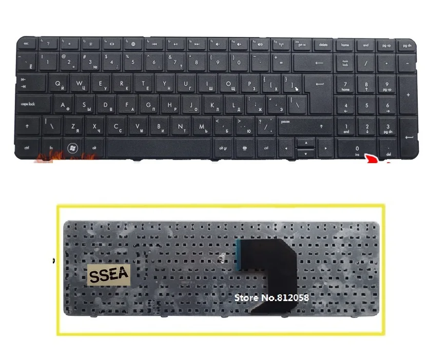 Русская клавиатура SSEA черная для HP Pavillion G7 1000 G7T 1100 R18 RU бесплатная