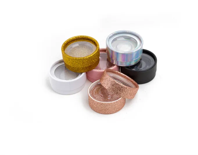 10 Pcs Wholesale Price Colourful Round Boxes And Flash Of Light Empty Not lashes Accept Privatre Lable For Free Shipping | Красота и