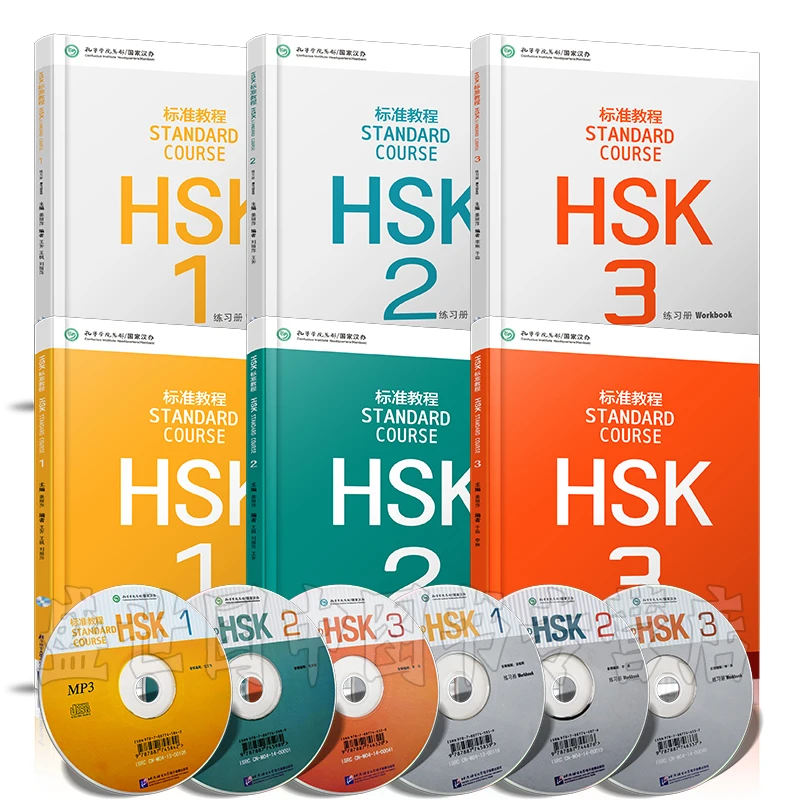 6 шт./компл. изучение китайского HSK учебник для студентов: Стандартный курс HSK с 1 компакт-диск с программным обеспечением(mp3)- громкости 1-3