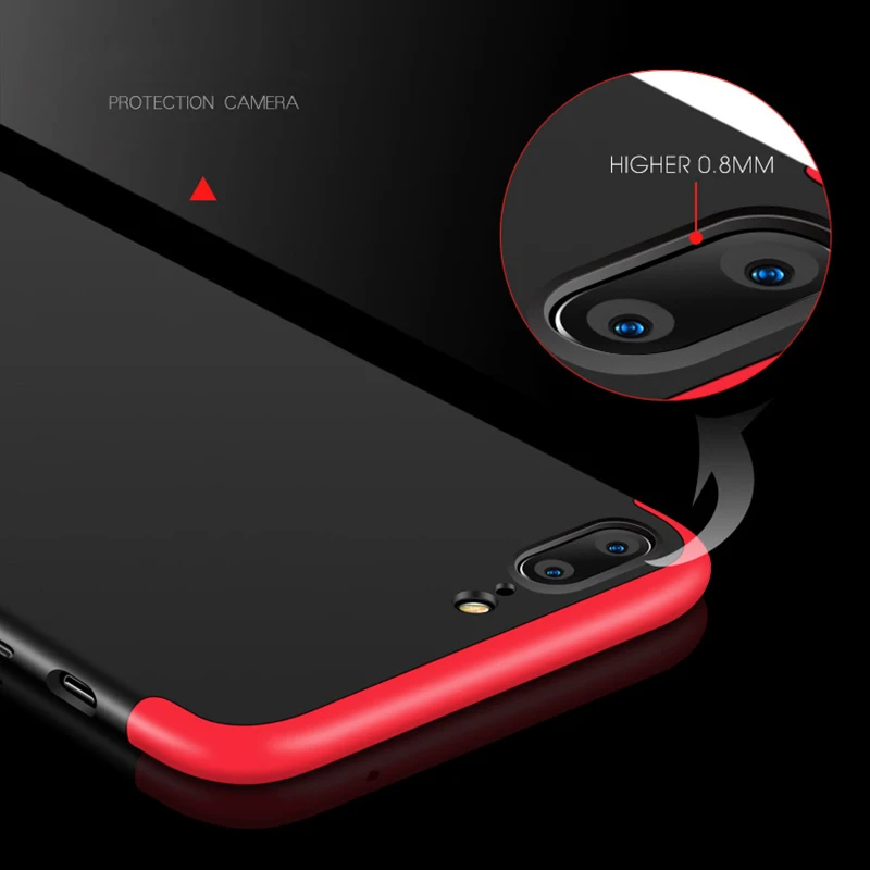 Чехол с защитой 360 градусов для iPhone 7 6 Plus 6S i7 5 5S P 7P полная защита тела