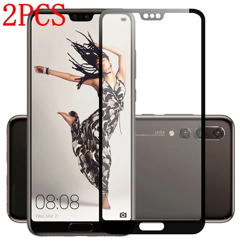 Закаленное 3d стекло для Huawei P20 защитная пленка на весь экран Pro 2 шт.|Защитные