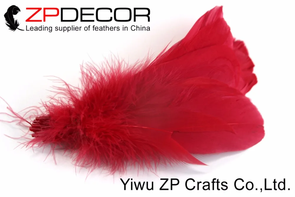 ZPDECOR Feather Factory Direct 200pcs/lot Fluffy Red Goose Coquille Loose Feathers Wholesale Bulk DIY Handmade | Дом и сад