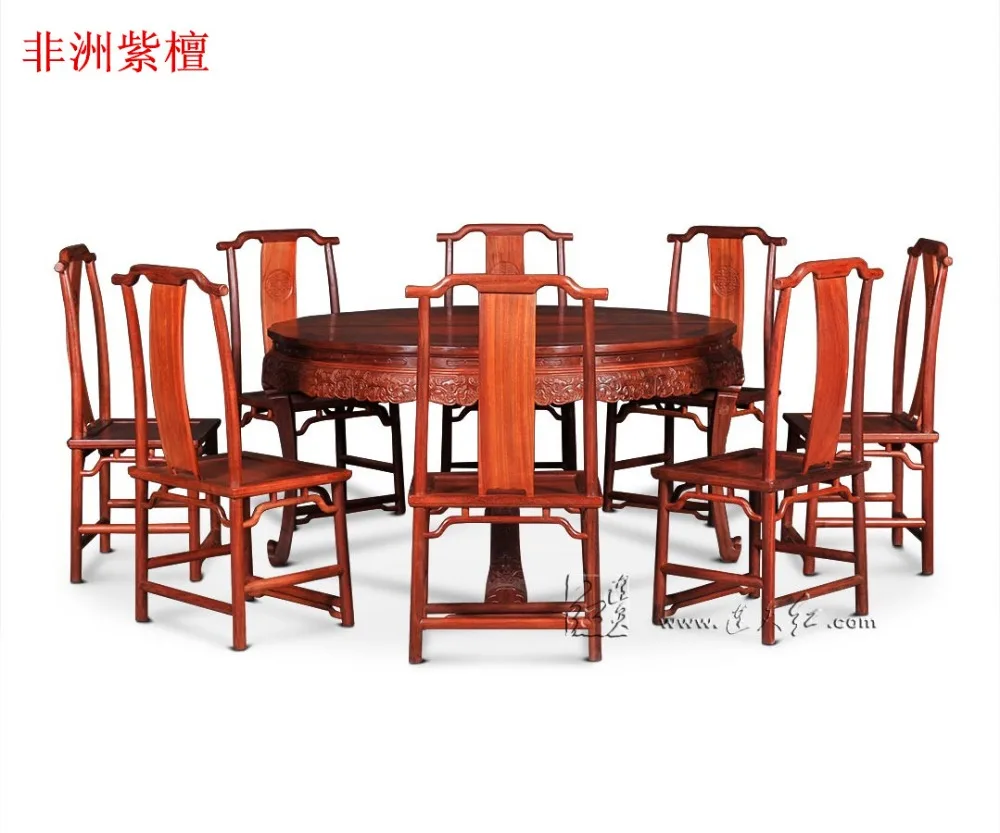 Мебель для дома из розового дерева круглый обеденный стол набор гостиной твердой