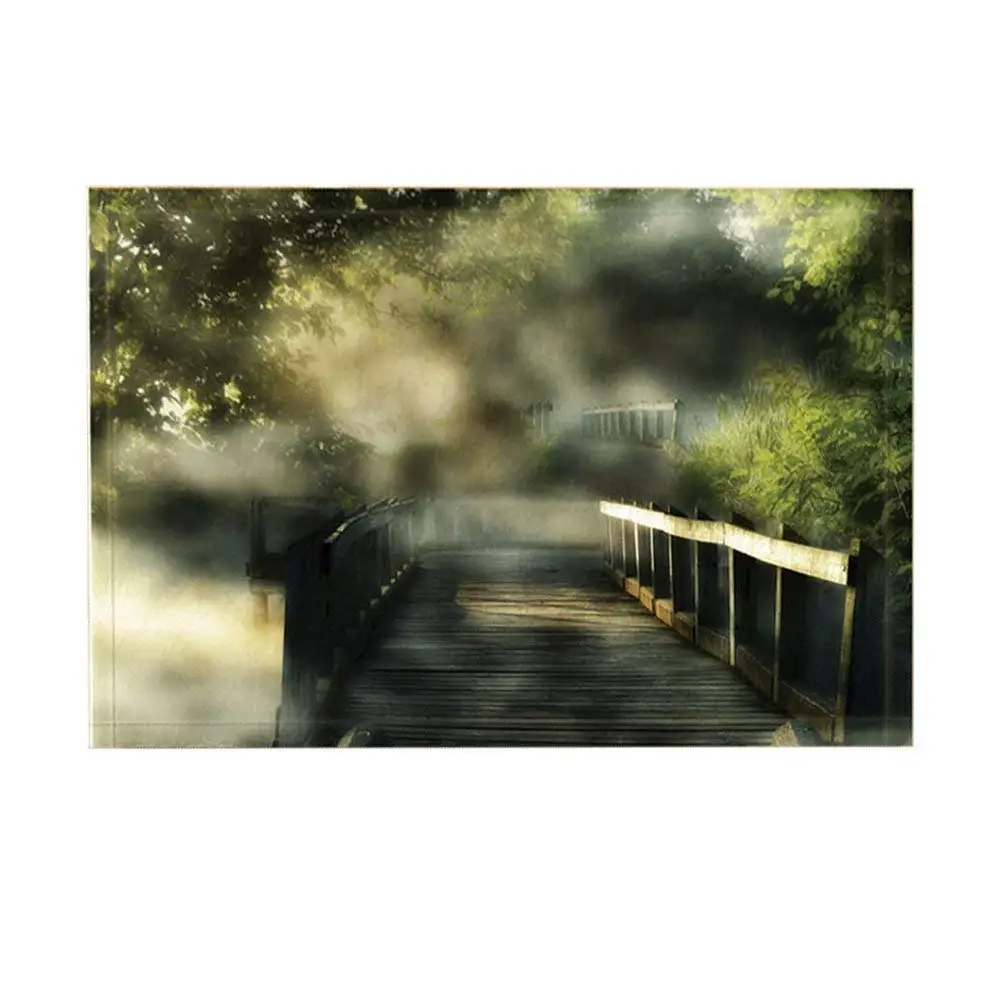 Коврик для ванной в джунглях плотный противотуманный деревянный мост и дерево