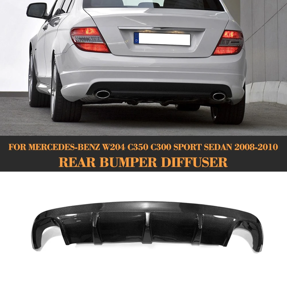 C Класс углеродного волокна задний диффузор для Mercedes Benz W204 C300 C350 Sport Sedan 08-10