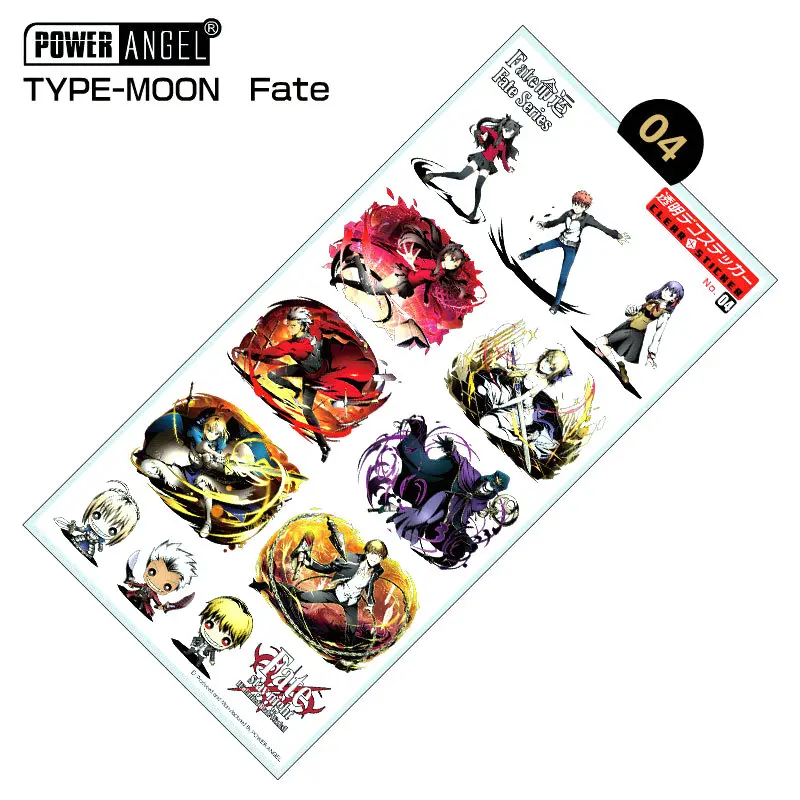 Аниме наклейки Fate Stay Night водонепроницаемые пластиковые прозрачные игрушечные