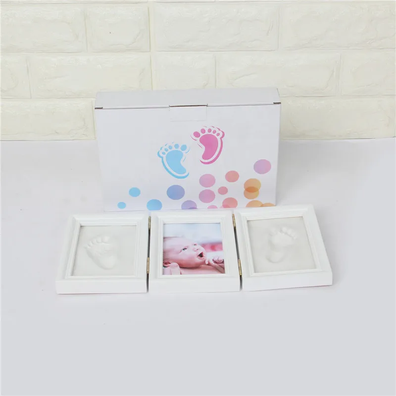 Для новорожденных памятной настольная фоторамка Декор DIY отпечаток и след мягкая